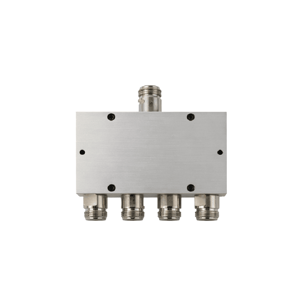 4-Way N-Female Wilkinson Style RF Power Splitter | 698-2700 MHz | 50 Ω