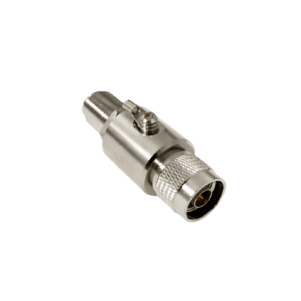 N-Male to N-Female Gas Tube Surge Arrestor | DC-6 GHz | 50 Ω